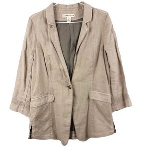 NWT ANTHROOLOGIE Marrakech linen blazer jacket in tan size large